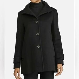 Lauren Ralph Lauren Black Label Women's Hooded A-Line Wool Walker Coat Sz XXL